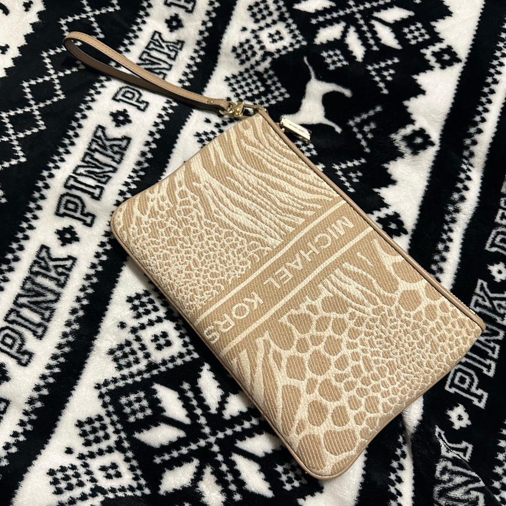 Michael Kors Tan Wristlet